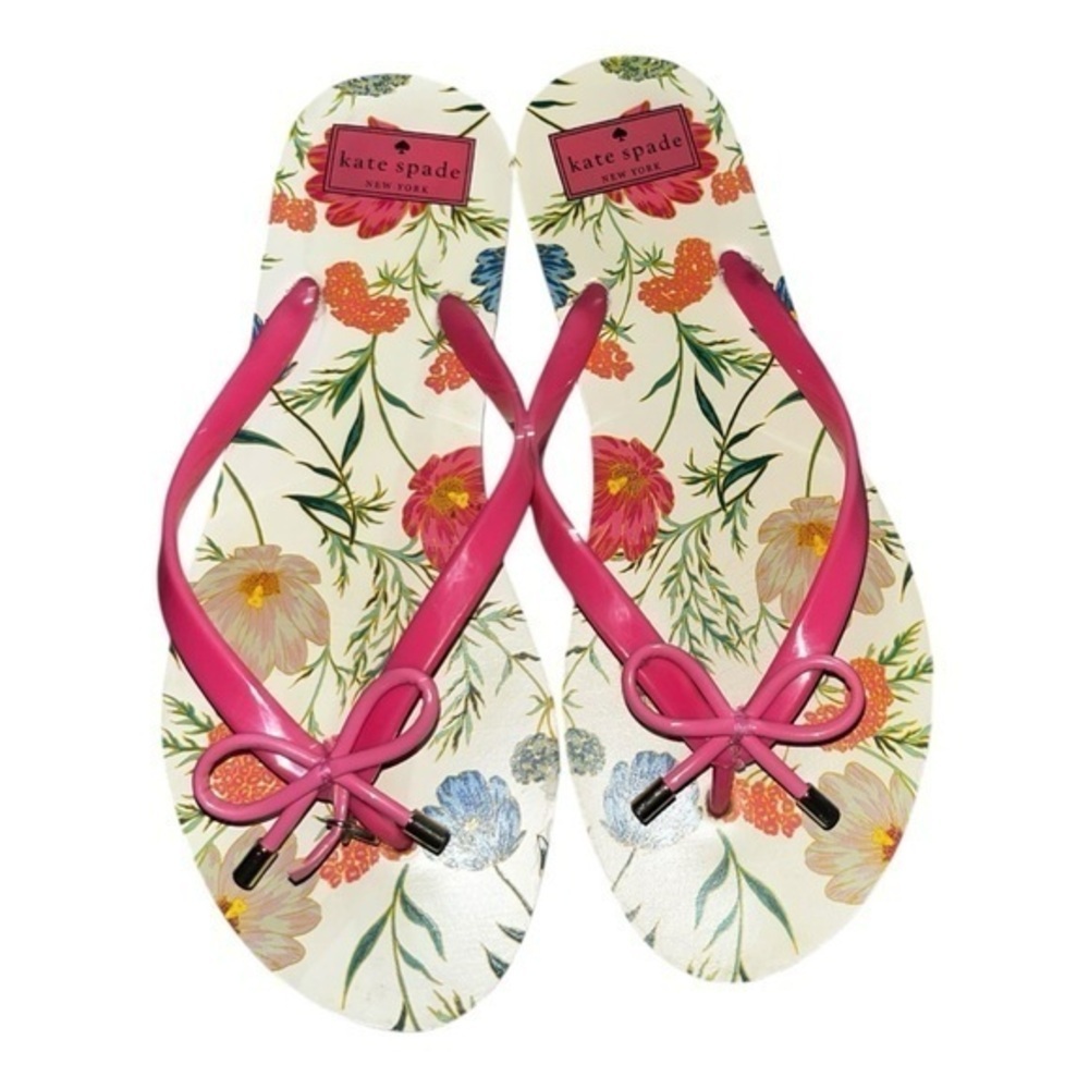 Kate Spade Pink Sandals with Floral Design size 9/10